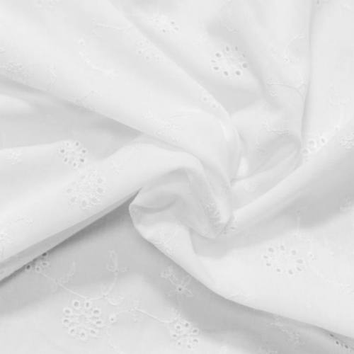 Broderie anglaise blanche pissenlit