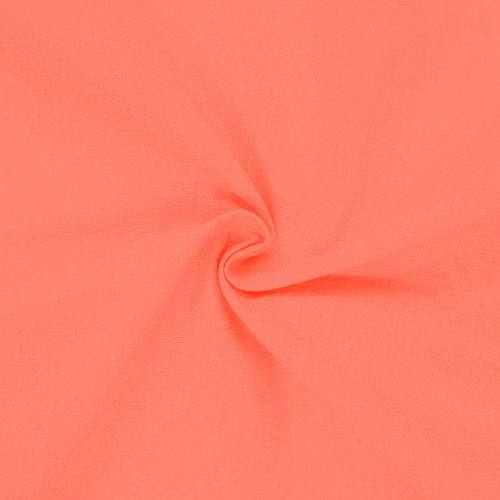 Toile coton orange corail grande largeur
