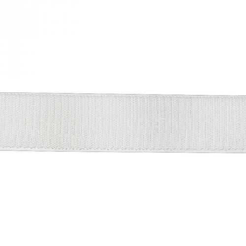 Rouleau 25m Auto-agrippant à coudre crochet 50 mm blanc