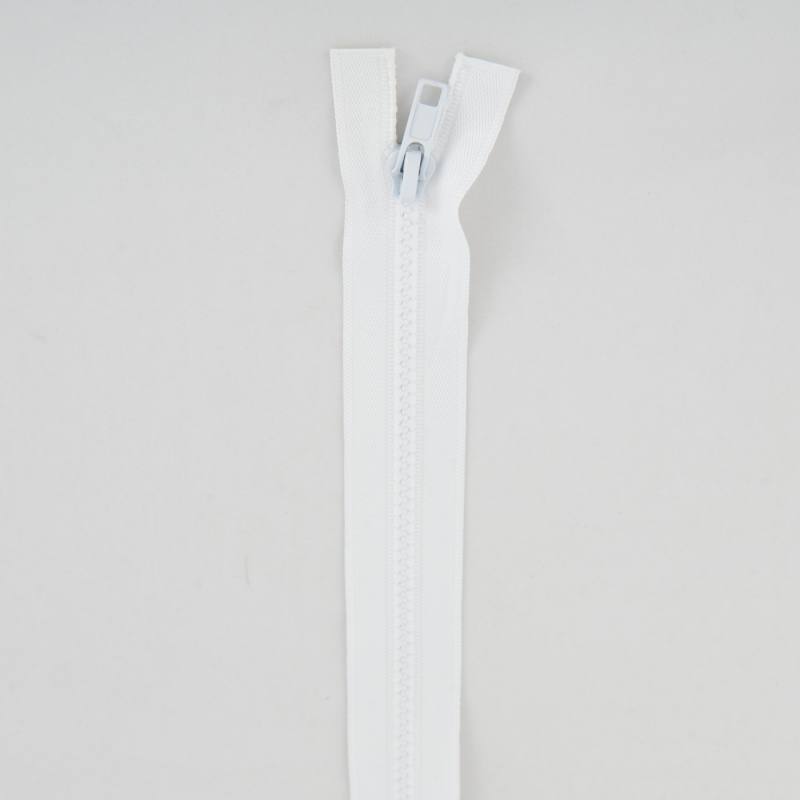 Fermeture injectée blanche 70 cm séparable col 501