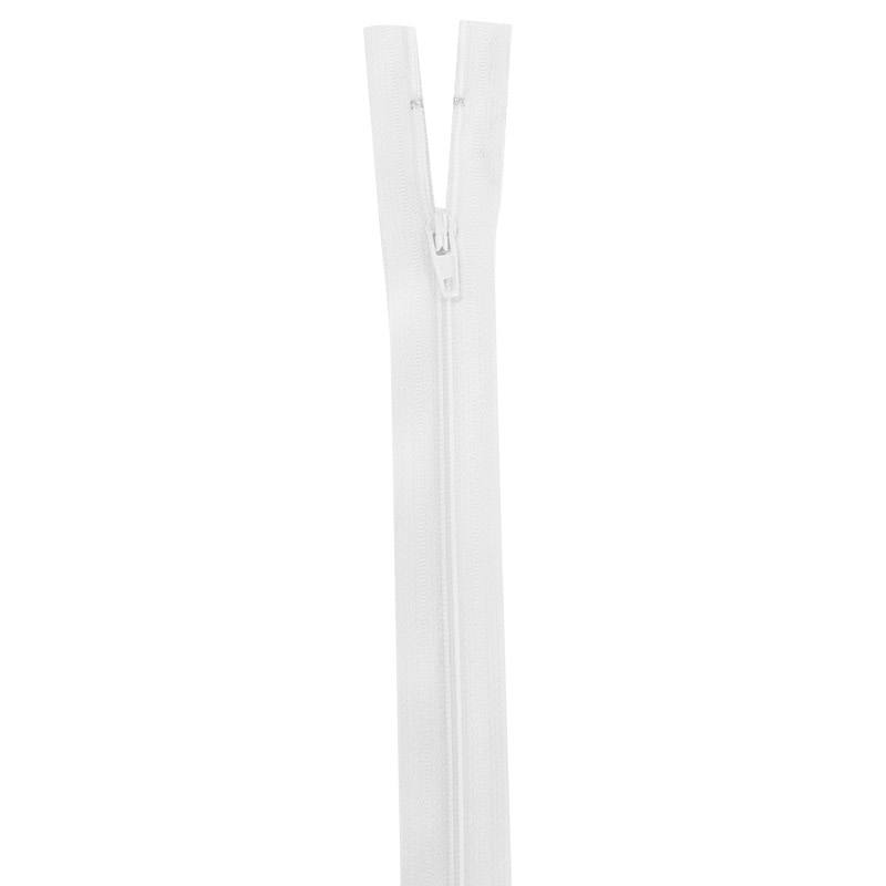 Fermeture en nylon blanche 65 cm séparable col 501