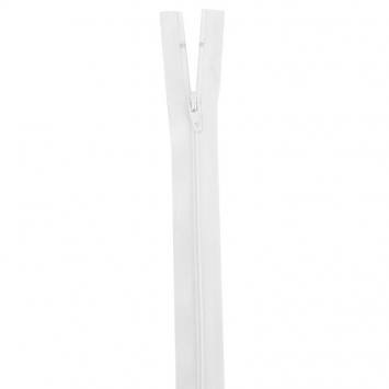 Fermeture en nylon blanche 30 cm séparable col 501