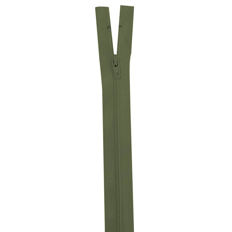 Fermeture en nylon vert kaki 50 cm séparable col 999