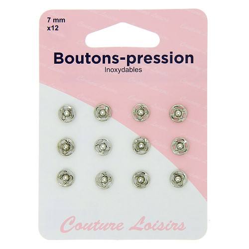 Boutons pression N°7 nickelés X12