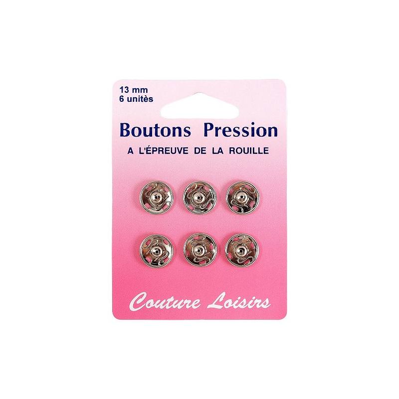 Boutons pression N°13 nickelés X6