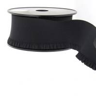 Elastique noir 60 mm bord côte pour jupe