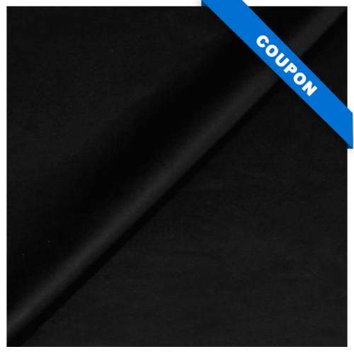 Coupon 50x68cm - Simili touché cuir mat noir 