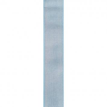 Elastique ceinture métal argenté 40 mm bleu clair