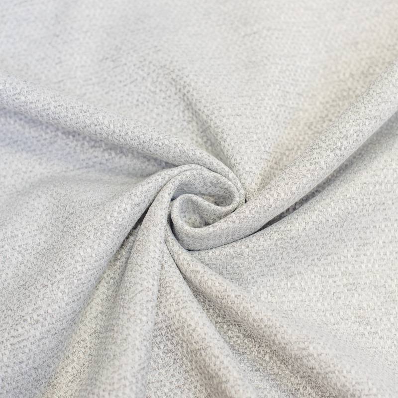 Tissu jacquard chiné gris grande largeur