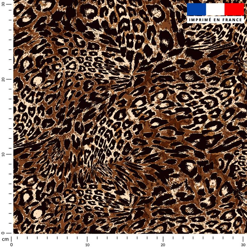 Imitation léopard - Fond marron