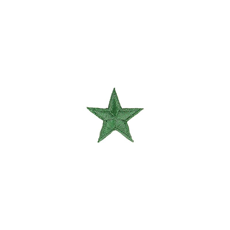 Ecusson petite étoile lurex vert
