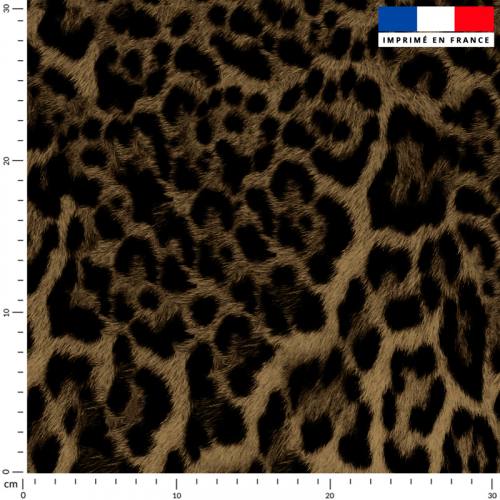 Imitation fourrure léopard - Fond marron