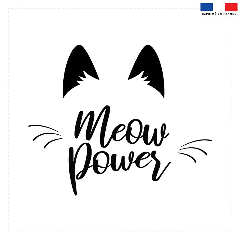 Coupon 45x45 cm motif meow power
