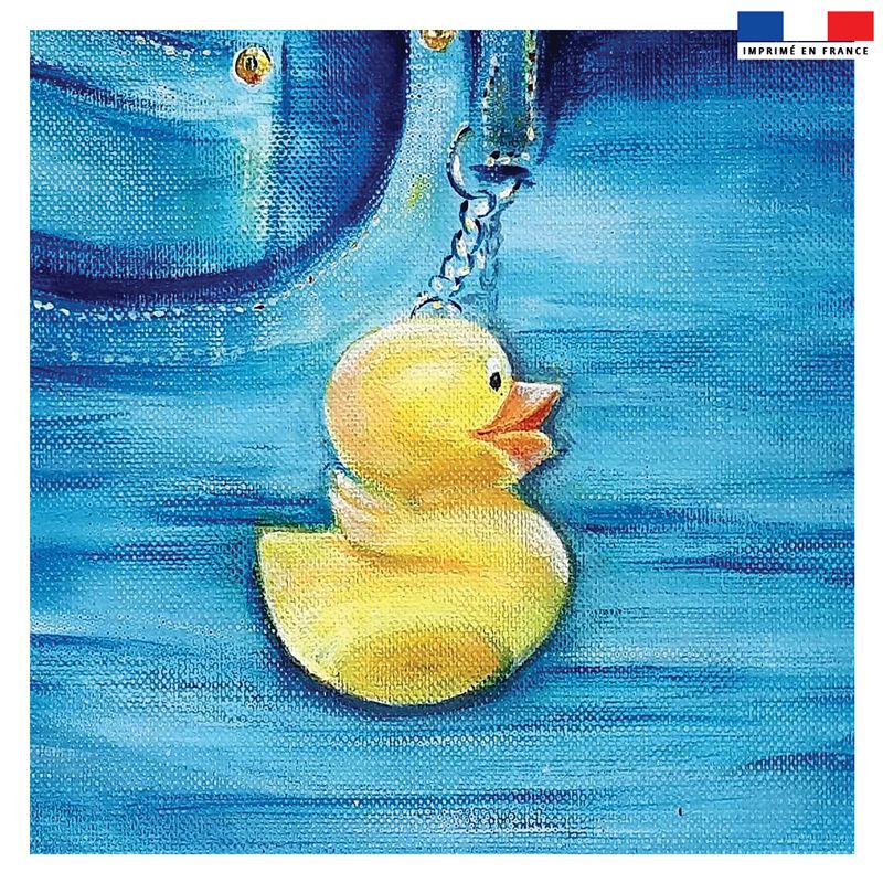 Coupon 45x45 cm motif canard - Création Véronique Baccino