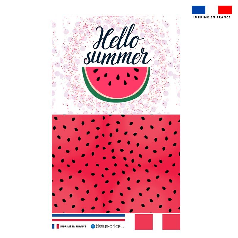 Kit pochette motif pastèque summer