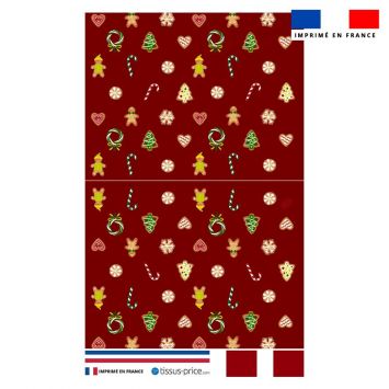 Kit pochette rouge motif gourmandise - Création Créasan'