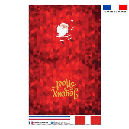 Kit pochette de noel motif père noel rouge