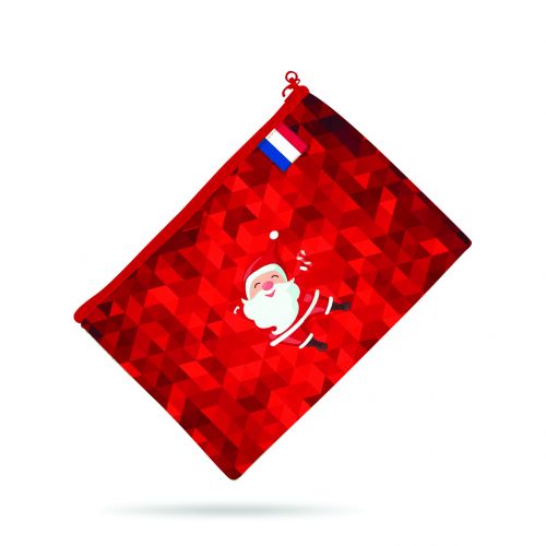 Kit pochette de noel motif père noel rouge