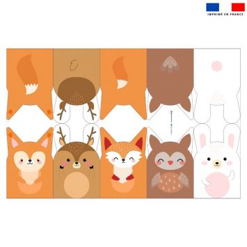 Kit mini-gants nettoyants motif animaux des bois