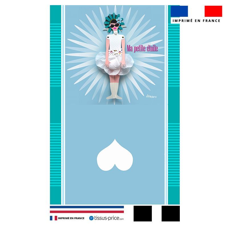 Kit pochette motif ma petite étoile - Création Lita Blanc