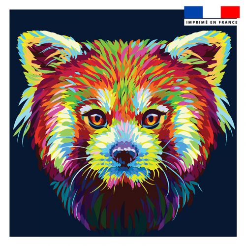 Coupon 45x45 cm motif panda roux pop art