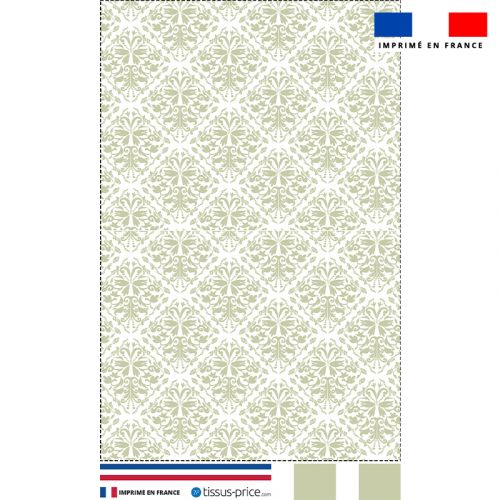 Kit pochette motif floral damasco - Création Francesca Idonea