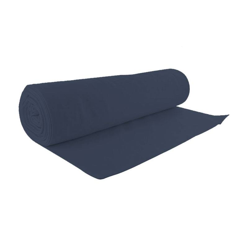 Rouleau 10m tissu tubulaire bord-côte bleu marine