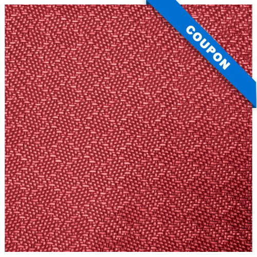 Coupon 50x68 cm - Simili cuir imitation tressage rouge framboise