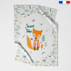 Coupon couverture imprimé renard de la forêt