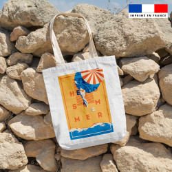 Kit tote-bag motif hello summer