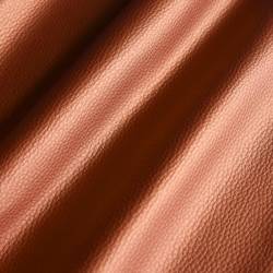 Kit pochette simili cuir cuivre motif art déco orange et turquoise