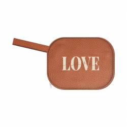 Kit sac à dos coulissant + porte-monnaie cuivre motif LOVE