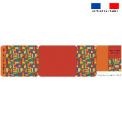 Kit pochette ardoise motif briques multicolores