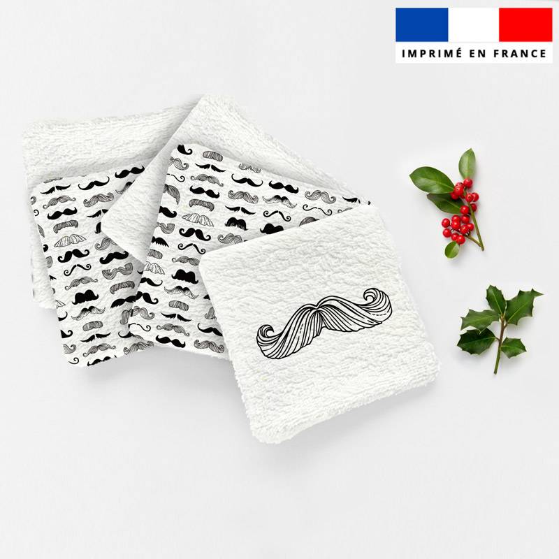 Coupon lingettes lavables motif moustache