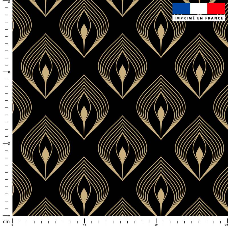 Tissu Burlington Noir grande largeur pour fêtes, habillement, ameublement,  décoration