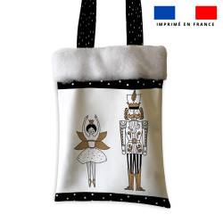 Kit tote-bag motif casse-noisette + fausse fourrure