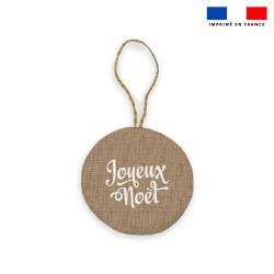 Kit décoration de Noel motif joyeux noel effet toile de jute