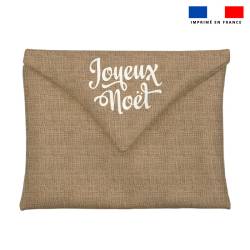 Kit décoration de Noel motif joyeux noel effet toile de jute