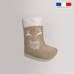 Kit décoration de Noel motif joyeux noel effet toile de jute