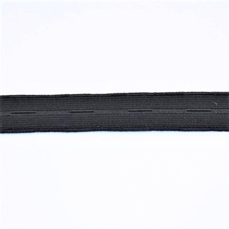 Elastique boutonnière noir 20 mm