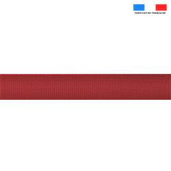 Sangle polyester aspect coton 30mm rouge foncé