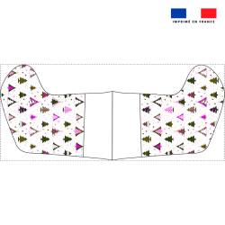 Kit chaussette de noel motif sapin rose + Fausse fourrure - Création Lili Bambou Design