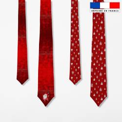 Patron cravate réversible motif noel père noel rouge