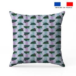 Parapluie escargot mauve et vert - Fond rayé - Création Lili Bambou Design