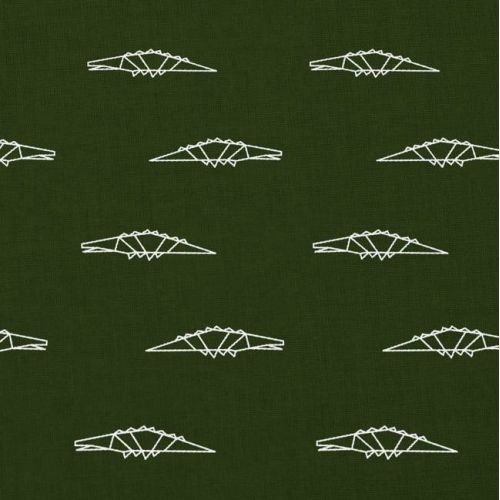 Coton vert motif crocodile en origami Oeko-tex
