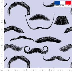 Moustaches élégantes - Fond bleuté
