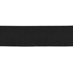 Elastique noir 60 mm bord côte pour jupe