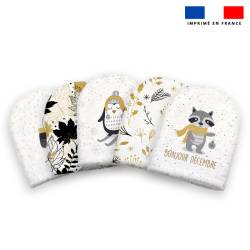 Kit mini-gants nettoyants motif ambiance d'hiver