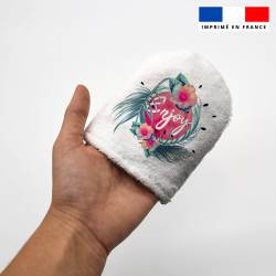Kit mini-gants nettoyants motif tropical paradise