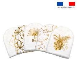 Kit mini-gants nettoyants motif art déco gold
